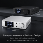 TRASAM HD200 Desktop DAC Headphone Amplifier, 4×ES9039Q2M Quad DAC, XMOS XU316, LDAC aptX HD Bluetooth 5.4, USB/Optical/Coaxial Input, XLR/RCA Preamp Output, 4.4mm/3.5mm Headphone Out