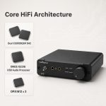 TRASAM LP2 Desktop DAC & Headphone Amplifier, Dual ES9039Q2M DAC, XMOS XU316, LDAC aptX HD Bluetooth 5.4, USB/Optical/Coaxial Input, XLR/RCA Preamp Output, 4.4mm/3.5mm Headphone Out