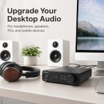 TRASAM LP2 Desktop DAC & Headphone Amplifier, Dual ES9039Q2M DAC, XMOS XU316, LDAC aptX HD Bluetooth 5.4, USB/Optical/Coaxial Input, XLR/RCA Preamp Output, 4.4mm/3.5mm Headphone Out
