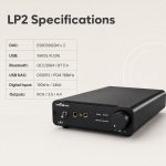TRASAM LP2 Desktop DAC & Headphone Amplifier, Dual ES9039Q2M DAC, XMOS XU316, LDAC aptX HD Bluetooth 5.4, USB/Optical/Coaxial Input, XLR/RCA Preamp Output, 4.4mm/3.5mm Headphone Out